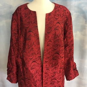 Dress Barn 18/20 Dress Blazer Jacket Red/Black